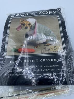 Zack And Zoey Bunny Rabbit Dog Costume Size Small Fits Terrier